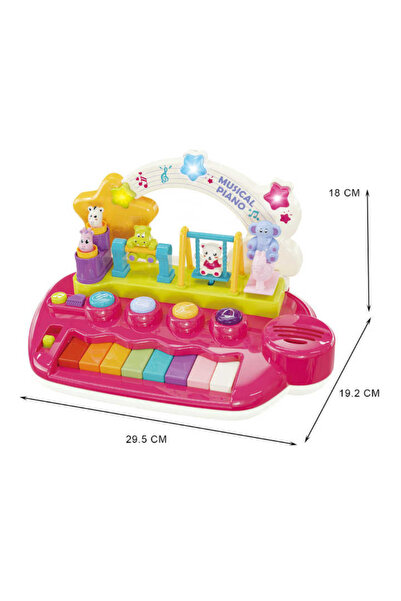 Picodino Multifunctional Musical Piano for Kids – Educational Toy Mini Red Piano for Babies 1-3 Years Old