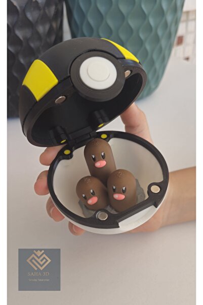 saha3d sıradışı tasarımlar pokemon ultra poke topu (Dugtrio hediyeli)