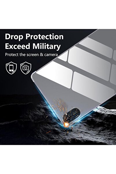 m.tk moveteck Xiaomi Redmi Pad 2 11 İnç 2025 Kılıf Arkası Şeffaf Köşe Korumalı Darbeye Dayanıklı Tablet Kılıfı