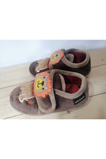 GEZER KIŞLIK YENİ SEZON PAMUKLU TÜYLÜ ASLAN FİGÜRLÜ BEBEK PANDUF TERLİK