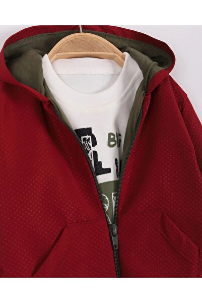 Ege Bebek Baby Boy Raincoat with Hood, 3-Piece Seasonal Top and Bottom Set L 3-6-9-12-18 Months