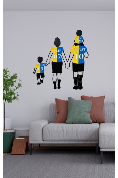 OBLİVİON Kişiye Özel Taraftar Duvar Dekoru-Anne-Baba-2 Erkek Çocuk-İsimli ve ...