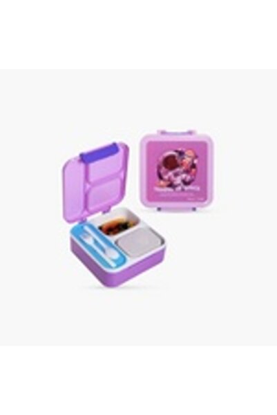 Nova Children's Bento Lunch Box by with Three Sections and Jar - 1500 ml - Space Theme - Purple