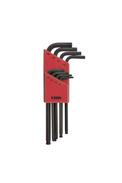 FELO 34808001, Set 8 chei TORX L, lungi, capăt sferic, TX 9-40