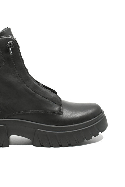 Rieker Women’s Modern Platform Boots Black Leather