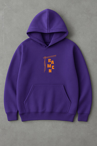 LORVEX Hanorac oversize unisex cu imprimeu Ramen tricou