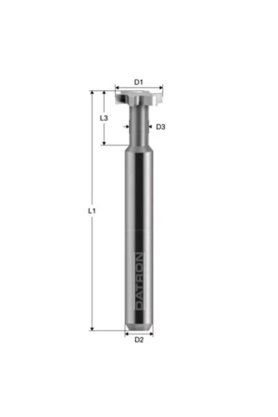 Datron T-Slot Milling Cutter, 4 Flutes, 0068426, 15.0 x 3.0 x 6.0 mm