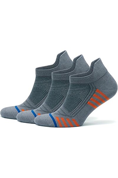 eleganzo 6-Piece Bamboo White Sports Patterned Boxed Seamless Short Booties Men's Socks 3150