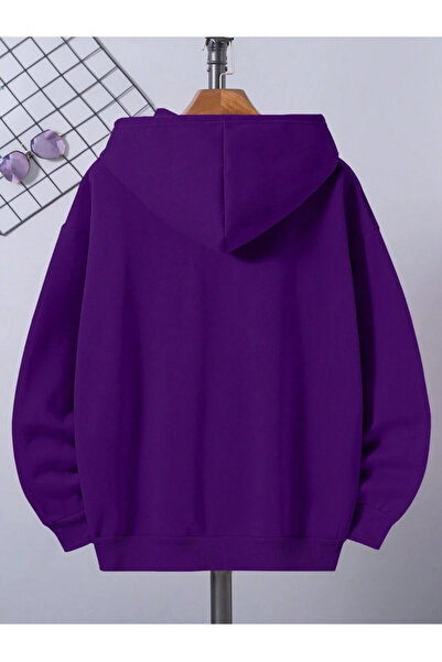 Relax family xf Men's Solid Color Hooded Sweatshirt Oversize Cotton Lined 3 Thread Winter Anti-Pilling