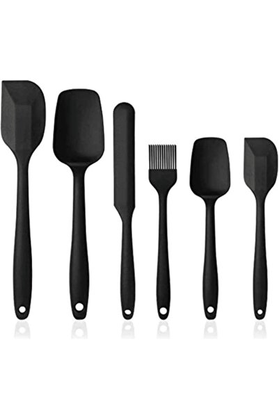 EcoVibe 6-Piece Set Fireproof Non-Stick Kitchen Pastry Silicone Egg, Brush, Spoon, Knife, Spatula Set