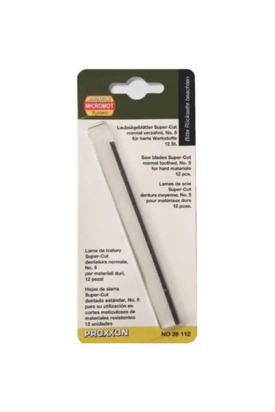 JollyMag Blades without pin for fret saw, Proxxon 28112, 36 TPI, 12 pcs