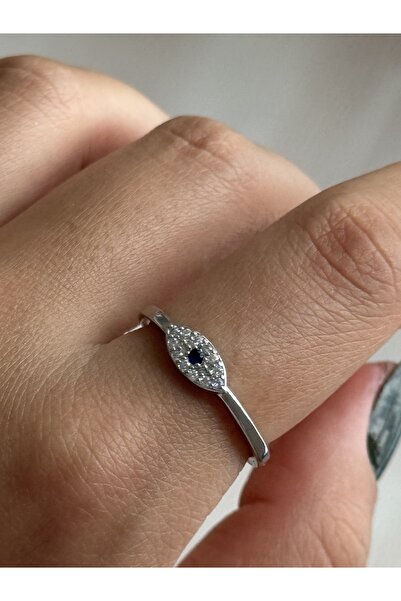 Vola Collection خاتم نسائي فضي اللون قابل للتعديل مع تفاصيل من الفولاذ على شك...