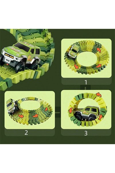 KAKİ 1 set dinosaur train toy amusement train electric railway car toy for children
