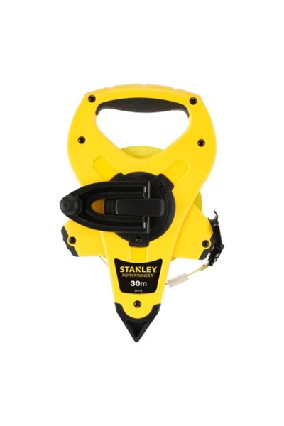 Stanley 2-34-772, Open Reel Tape with Fiberglass Band 30m, PowerWinder, Tru-Zero Hook, Fast Reeling
