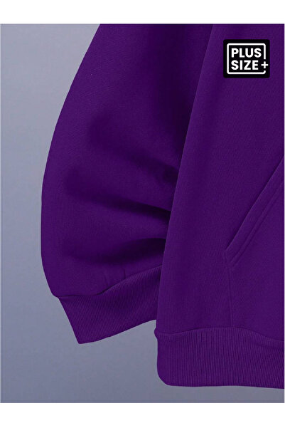 Relax family xf Men's Solid Color Hooded Sweatshirt Oversize Cotton Lined 3 Thread Winter Anti-Pilling