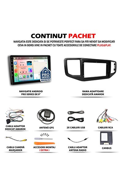 MaxTech Navigatie Volkswagen Amarok Facelift (2016-2022) dedicata, 6 GB Ram 128 GB Rom OctaCore