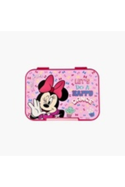Disney Minnie Tritan Lunch Box with One-Button Lock - Pink and Red