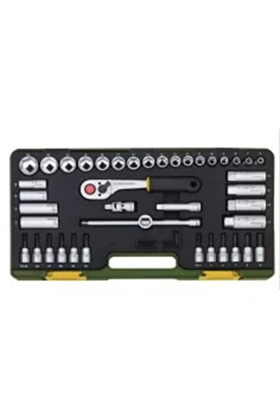 FELO Set of socket wrenches and bits, XS StrongBox, Felo, 1/4", 18 pieces