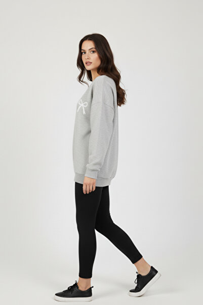 KOZİA OUTDOORS Γυναικείο φούτερ oversized με λεπτομέρεια από μίνι κορδέλα