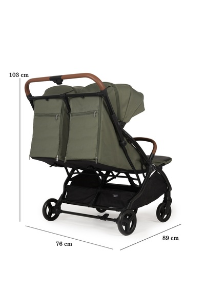 ADAMEX Alto twin stroller, autofold folding system, XXL canopy, up to 22 kg, EN1888 approved