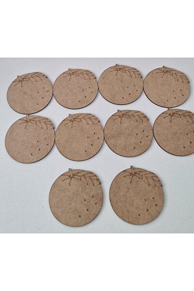 Ebrulisler 10 Pieces Orange Activity School Course Activity Kindergarten Nursery Wooden Painting Set