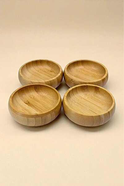 EcoVibe Set of 4 Bamboo Snack Bowls