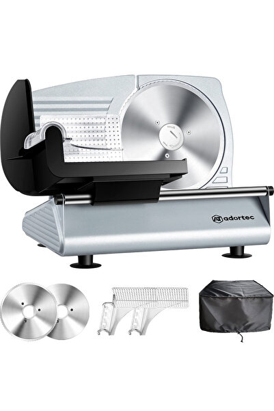 OEM Electric meat and sausage slicing machine with 2 blades and 2 scrap holders, 150w