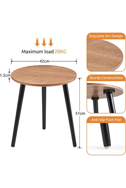 OEM Small removable table, made of wood, with 3 legs - small defect (photo)