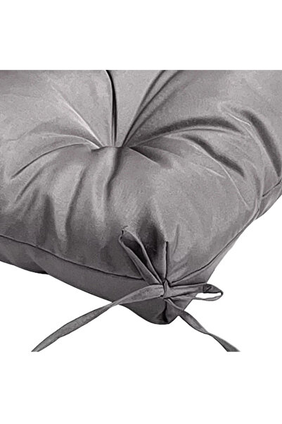 İstanbul kumaş Arkalıklı Su Geçirmez Kumaş Pofidik Sandalye Minderi | Çökme Yapmaz | Dolgulu | Bağcıklı | 50x90cm