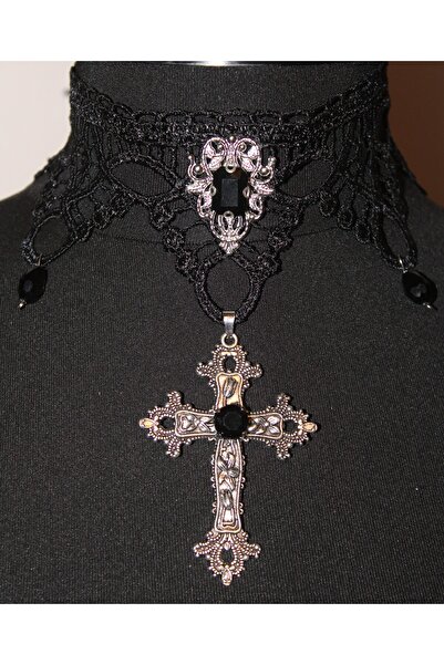 Mournbelle Gotik Rosary of the Damned Choker Kolye