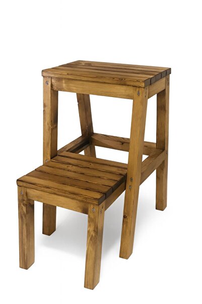 esnafe Açılır Kapanır Basamaklı Ahşap Tabure