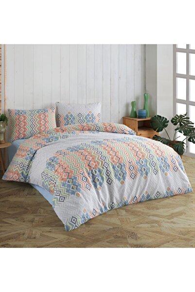 Bikaya Home Set de lenjerie de pat dublu Crystal Ranforce |   100% bumbac |  ...