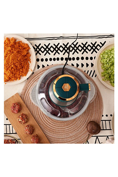 BEYERS Tocător electric profesional Beyers, bol din oțel inoxidabil de 3 l, 1000 W, 4 lame, model 2025 + cadou