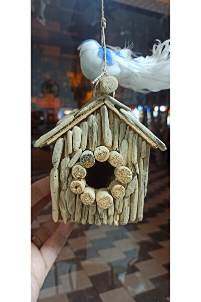 MATRUŞKA DERİ SANAT TASARIM Dekoratif Rustik ağaç kuş kafesi