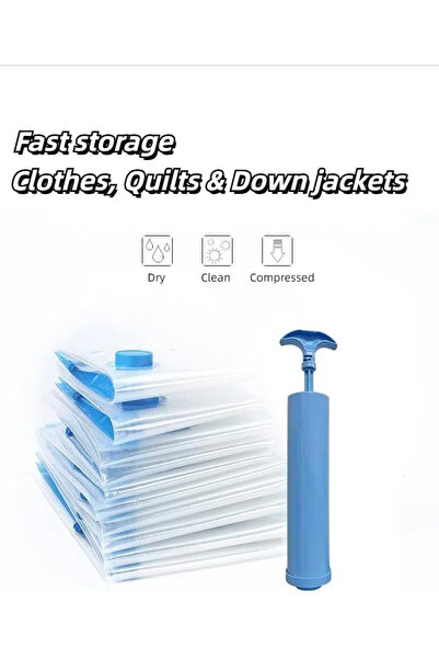 OEM Vacuum storage bags with zipper and pump, 6 small sizes + 6 medium sizes + 4 large sizes + manual