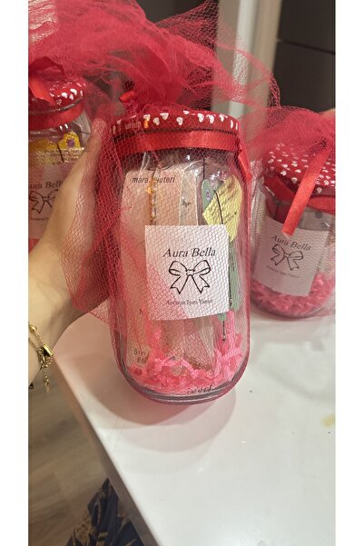 Aurabellaa Aura Bella Takı Kavanozu Çelik 5 Li Manifest kartlı +hediyeli