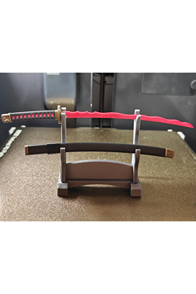 Yeni Listede Olmayan مجموعة سيف كاتانا ميني إلدن رينج 18 سم - سيف مطبوع ثلاثي...