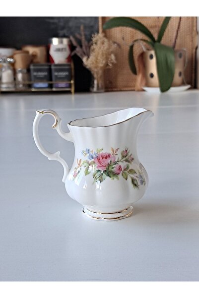 Royal Albert Moss Rose Medium Size Antique Porcelain Milk Jug 150 ml