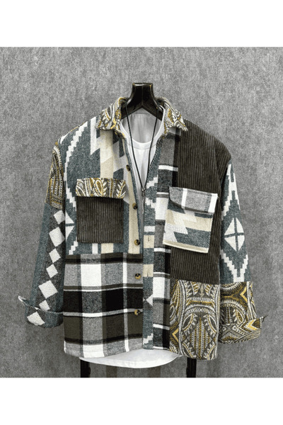 FıttingRoom Oversize Bohemian Katmandu Cotton Shirt