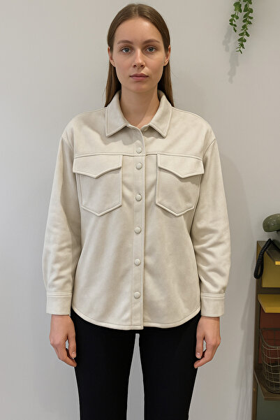 HB Giyim Kadın Süet Gömlek