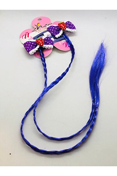 İnDerin Agrafă de păr împletită pentru copii, agrafă cu căpșuni, pachet de 2