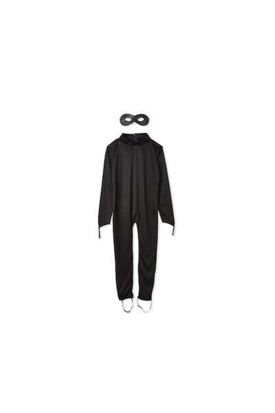 OEM Costume Model Black Cat and Mask for Kids, Black, 4-5 Years