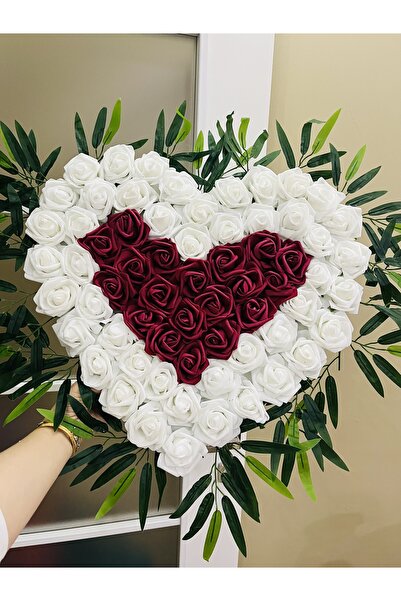 essacraft BEYAZ BORDO KALP GELİN ARABASI SÜSÜ