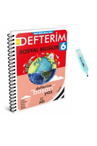 Arı Yayıncılık 6.Sınıf Sosyal Bilgiler Akıllı Defterim (Yeni Müfredat)
