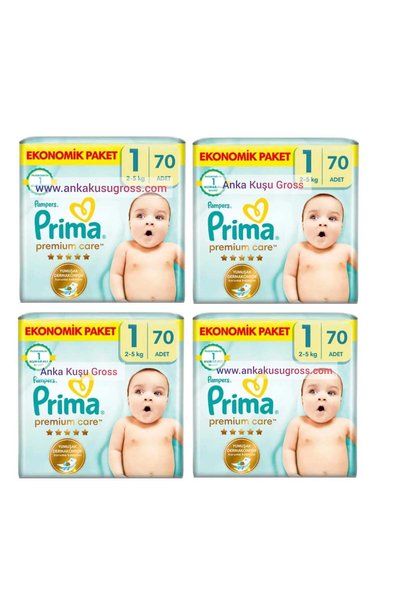 Prima Premium Care 1 Numara 70x4 = 280 adet Bebek Bezi