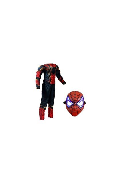 OEM Costum de Spiderman cu mușchi, model Iron, pentru copii, multicolor, 4 - 5 ani