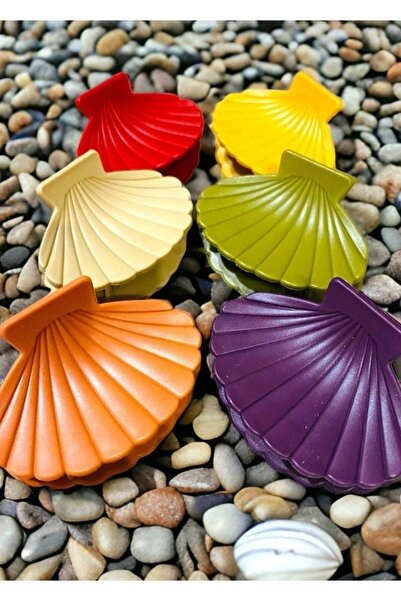 modares Kadın Deniz Kabuğu Midye Model Mandal Toka Büyük Boy 7 cm