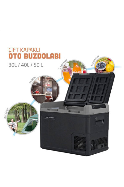 tecnopoint TC21-17 Çift Kapaklı Oto Buzdolabı | 40 Litre