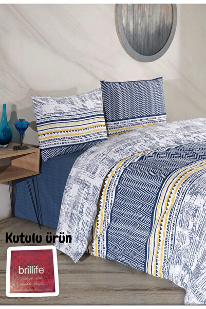 Brillife Kutulu pamuk çift kişilik nevresim seti