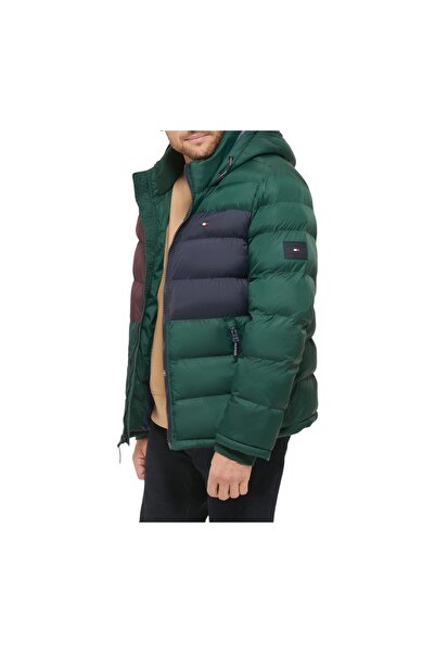 Tommy Hilfiger Erkek Şişme Kapüşonlu Puffer Mont